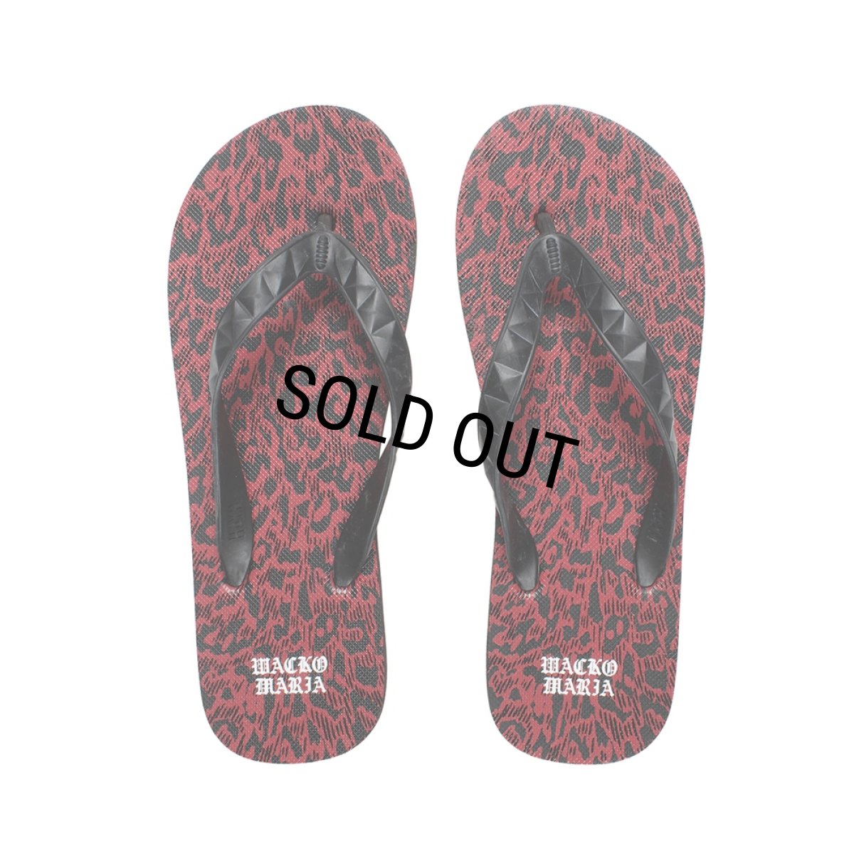 画像1: WACKO MARIA/HAYN / LEOPARD BEACH SANDALS（RED）［レオパードビーチサンダル-26春夏］ (1)
