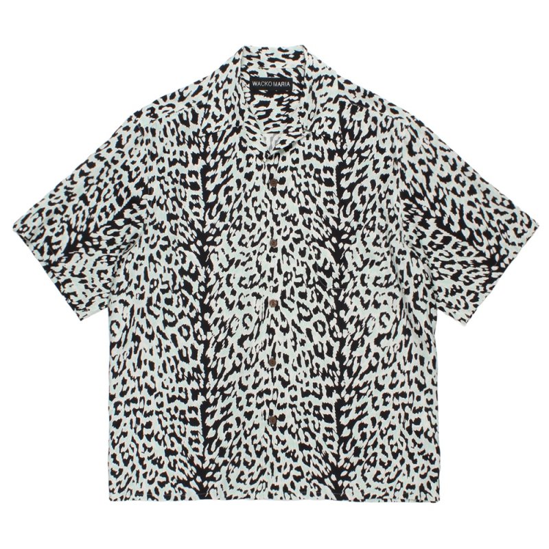 画像1: WACKO MARIA/LEOPARD HAWAIIAN SHIRT（IVORY）［レオパードハワイアンシャツ-26春夏］