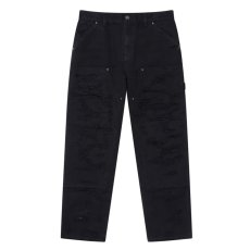 画像1: BlackEyePatch/DESTROYED DOUBLE KNEE PAINTER PANTS（BLACK） (1)