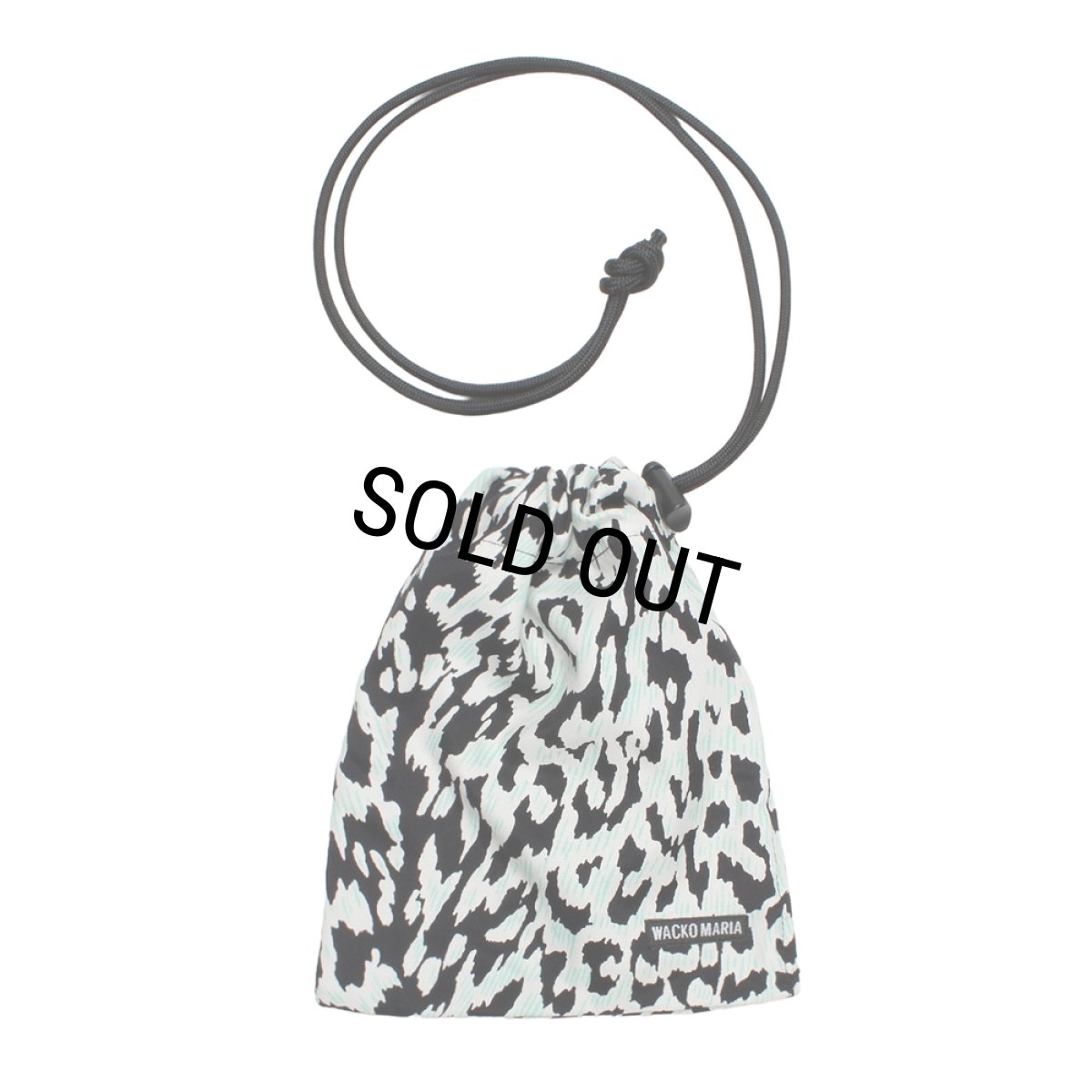 画像1: WACKO MARIA/LEOPARD DRAWSTRING BAG（IVORY）［レオパードドローストリングバッグ-26春夏］ (1)