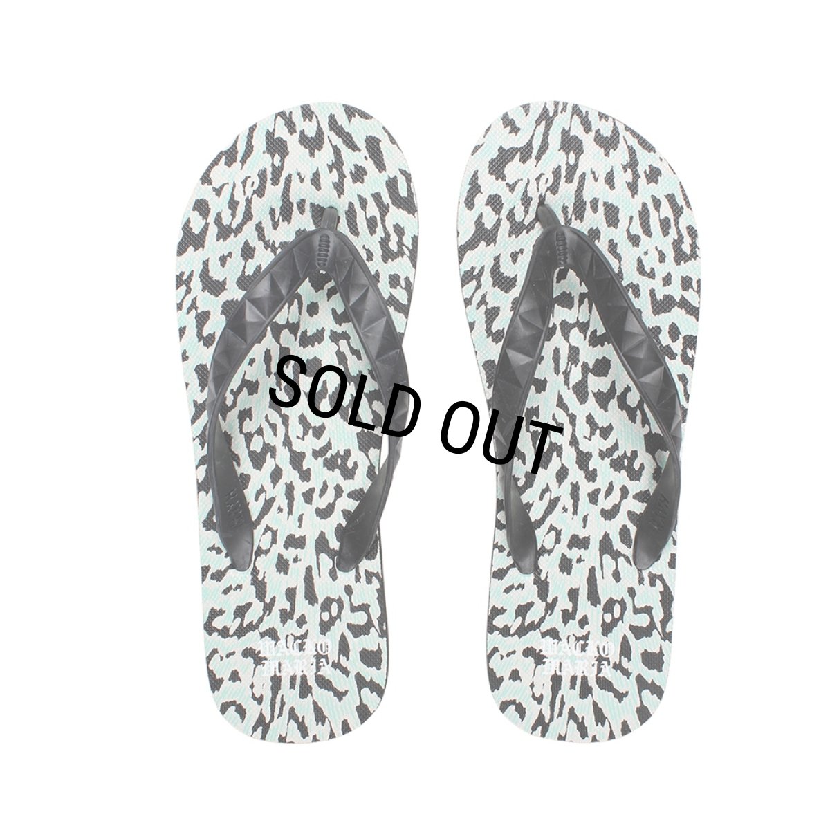 画像1: WACKO MARIA/HAYN / LEOPARD BEACH SANDALS（IVORY）［レオパードビーチサンダル-26春夏］ (1)