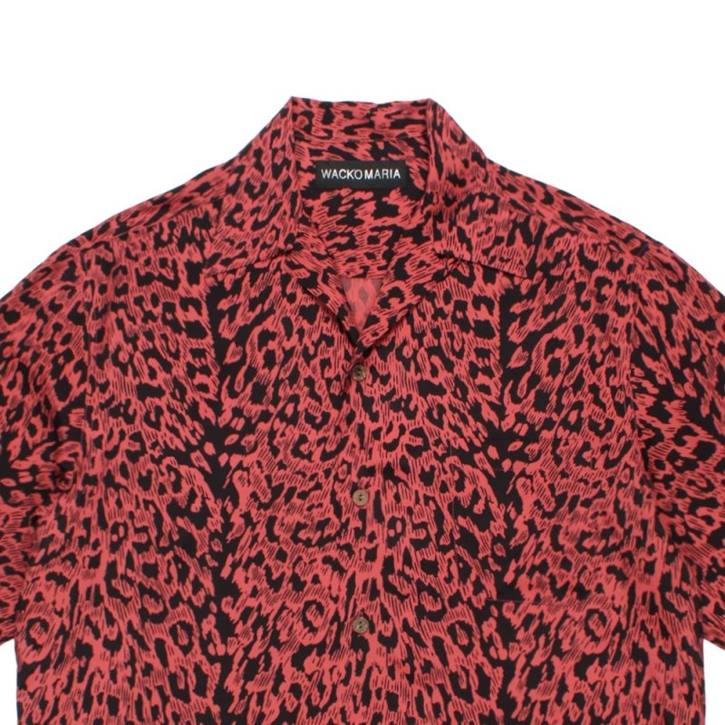 画像2: WACKO MARIA/LEOPARD HAWAIIAN SHIRT（RED）［レオパードハワイアンシャツ-26春夏］