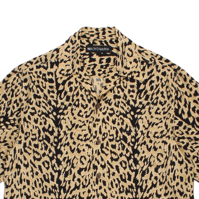 画像2: WACKO MARIA/LEOPARD HAWAIIAN SHIRT（BROWN）［レオパードハワイアンシャツ-26春夏］