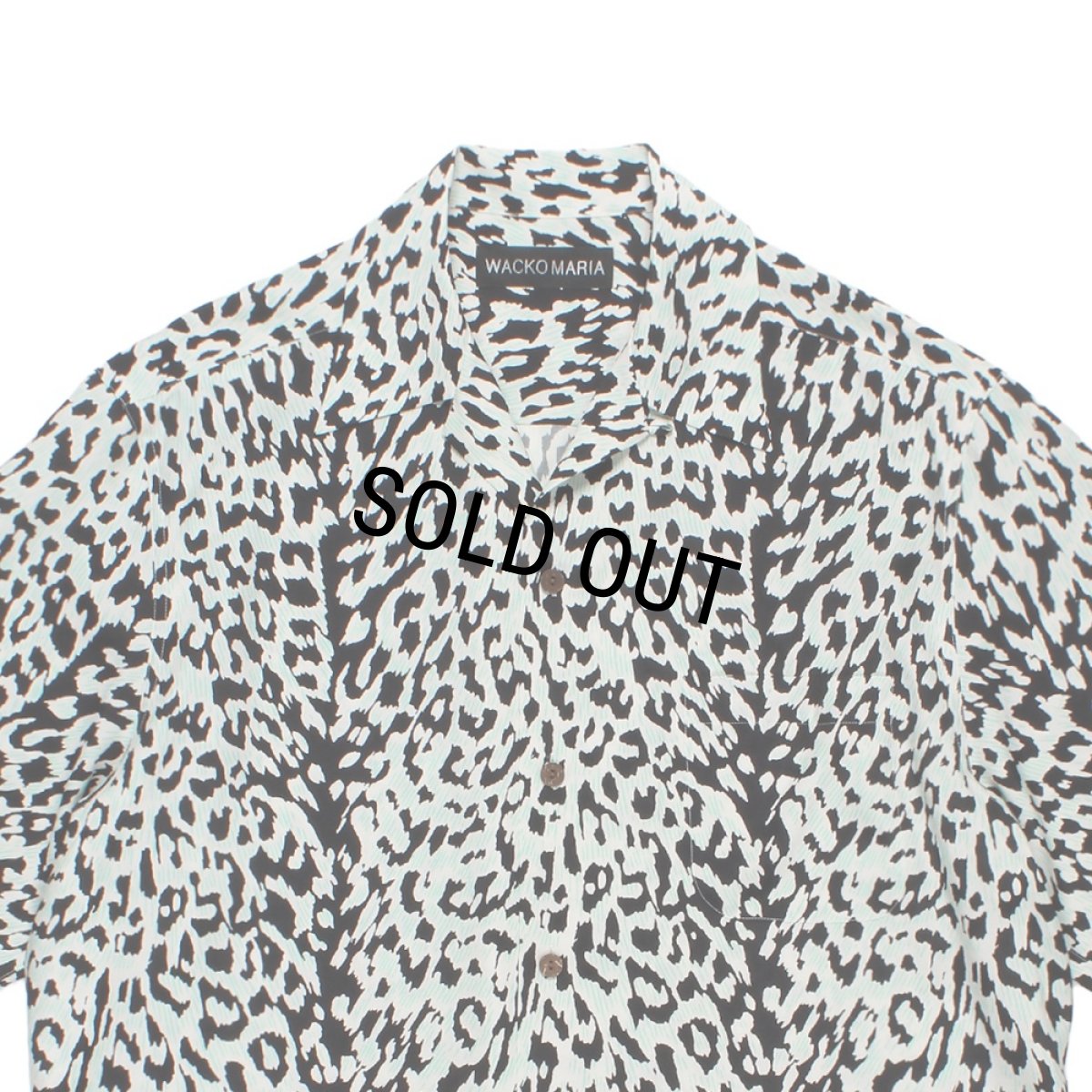画像2: WACKO MARIA/LEOPARD HAWAIIAN SHIRT（IVORY）［レオパードハワイアンシャツ-26春夏］ (2)