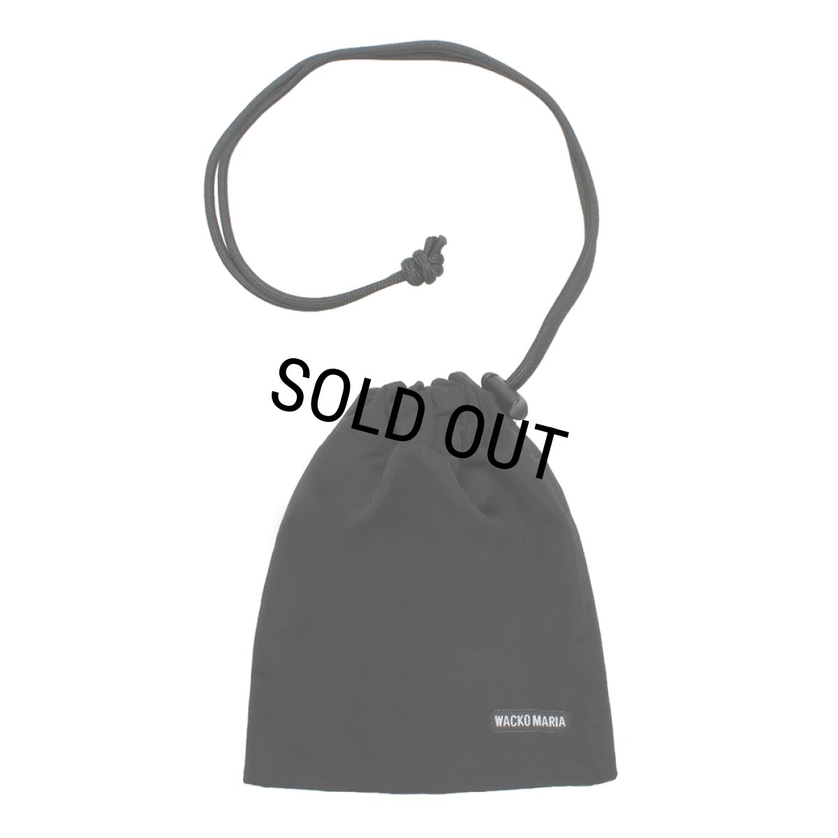 画像1: WACKO MARIA/DRAWSTRING BAG（BLACK）［ドローストリングバッグ-26春夏］ (1)