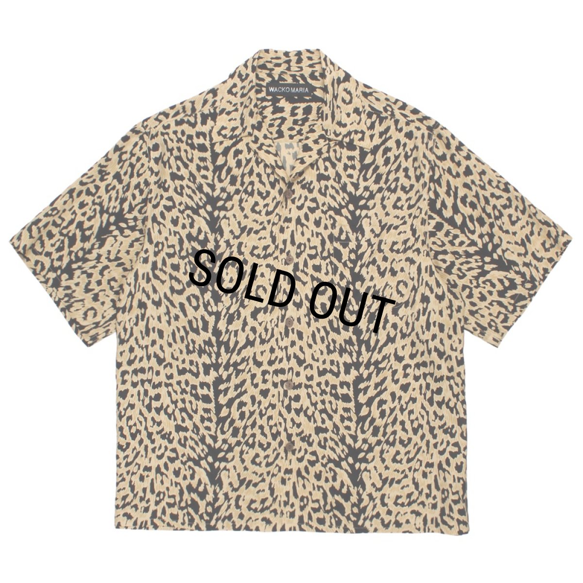 画像1: WACKO MARIA/LEOPARD HAWAIIAN SHIRT（BROWN）［レオパードハワイアンシャツ-26春夏］ (1)