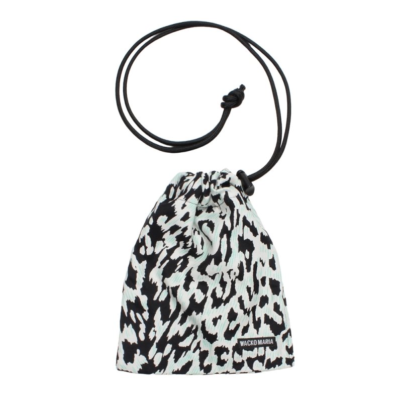 画像1: WACKO MARIA/LEOPARD DRAWSTRING BAG（IVORY）［レオパードドローストリングバッグ-26春夏］