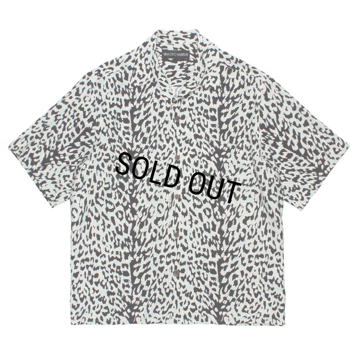 画像1: WACKO MARIA/LEOPARD HAWAIIAN SHIRT（IVORY）［レオパードハワイアンシャツ-26春夏］ (1)
