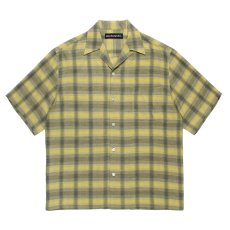 画像1: WACKO MARIA/OMBRE CHECK OPEN COLLAR SHIRT（YELLOW）［オンブレチェックオープンカラーシャツ-26春夏］ (1)