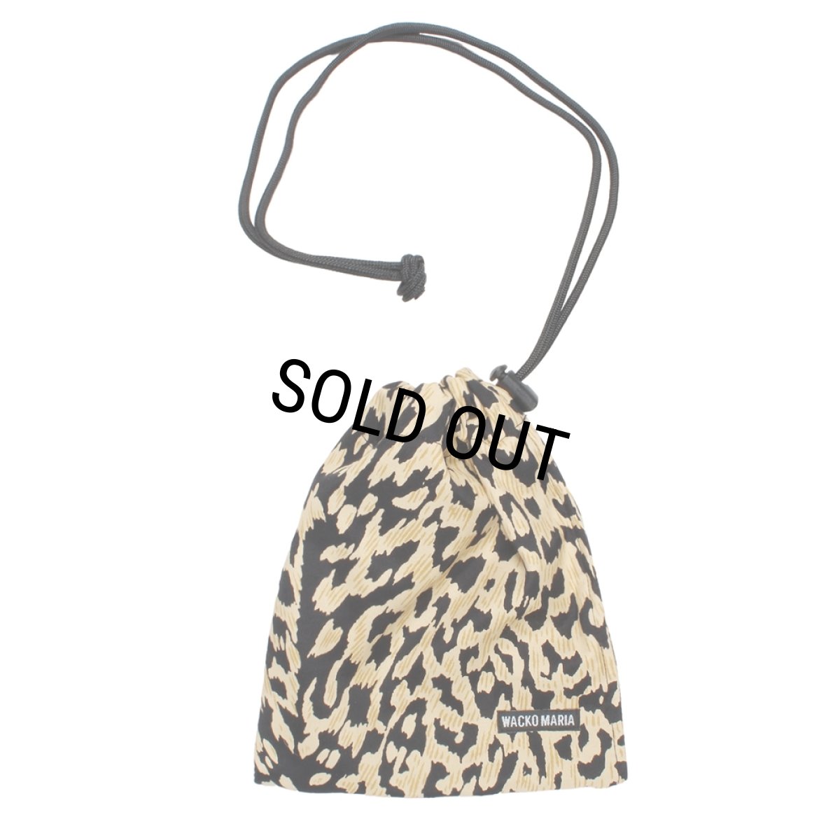 画像1: WACKO MARIA/LEOPARD DRAWSTRING BAG（BROWN）［レオパードドローストリングバッグ-26春夏］ (1)
