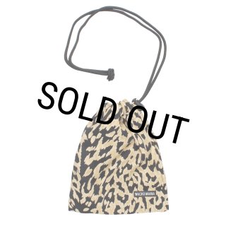WACKO MARIA/LEOPARD DRAWSTRING BAG（BROWN）［レオパードドロー