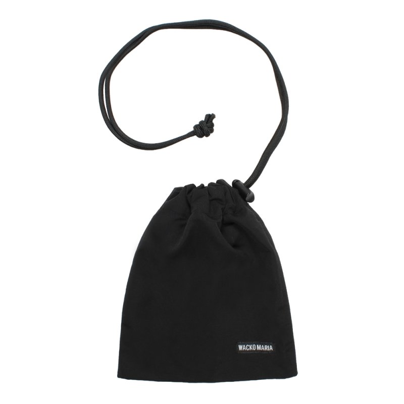 画像1: WACKO MARIA/DRAWSTRING BAG（BLACK）［ドローストリングバッグ-26春夏］
