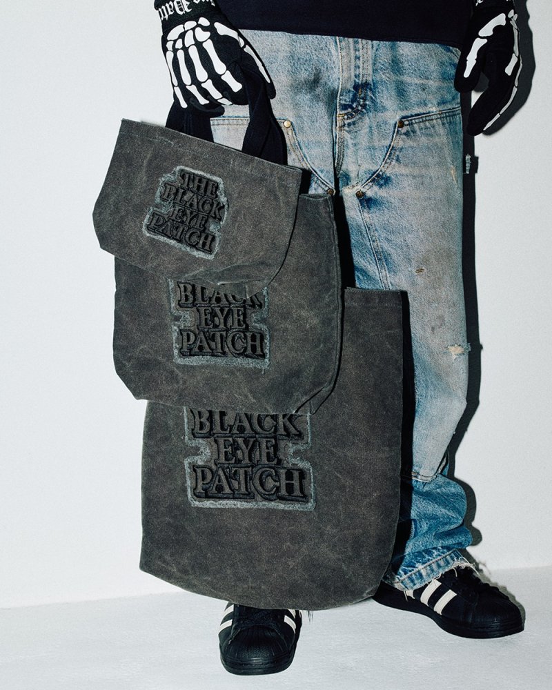 画像3: BlackEyePatch/OG LABEL APPLIQUE SMALL TOTE（BLACK）