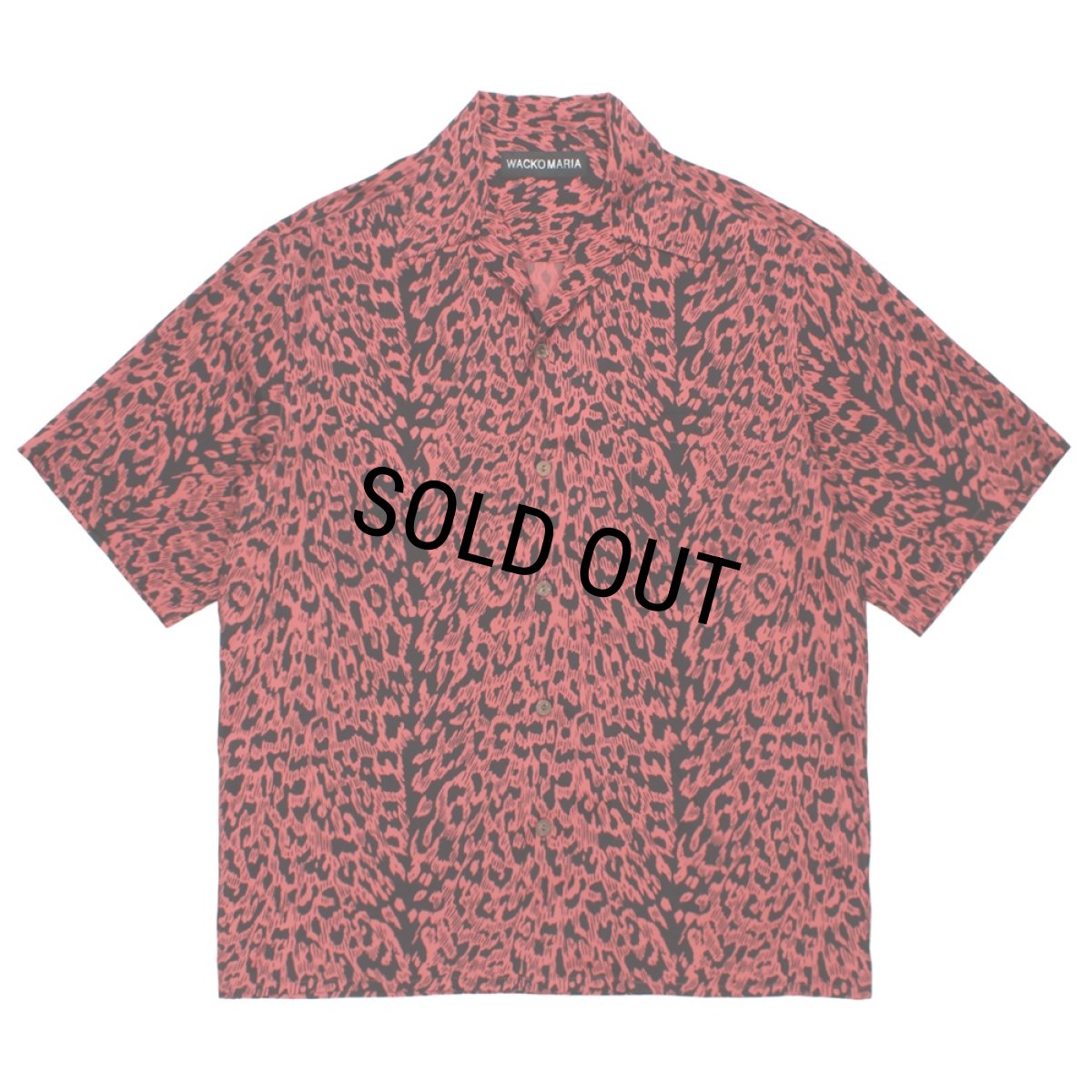画像1: WACKO MARIA/LEOPARD HAWAIIAN SHIRT（RED）［レオパードハワイアンシャツ-26春夏］ (1)