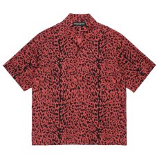 画像1: WACKO MARIA/LEOPARD HAWAIIAN SHIRT（RED）［レオパードハワイアンシャツ-26春夏］ (1)