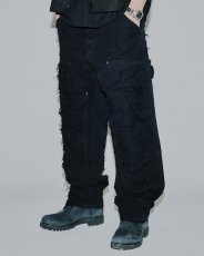 画像3: BlackEyePatch/DESTROYED DOUBLE KNEE PAINTER PANTS（BLACK） (3)