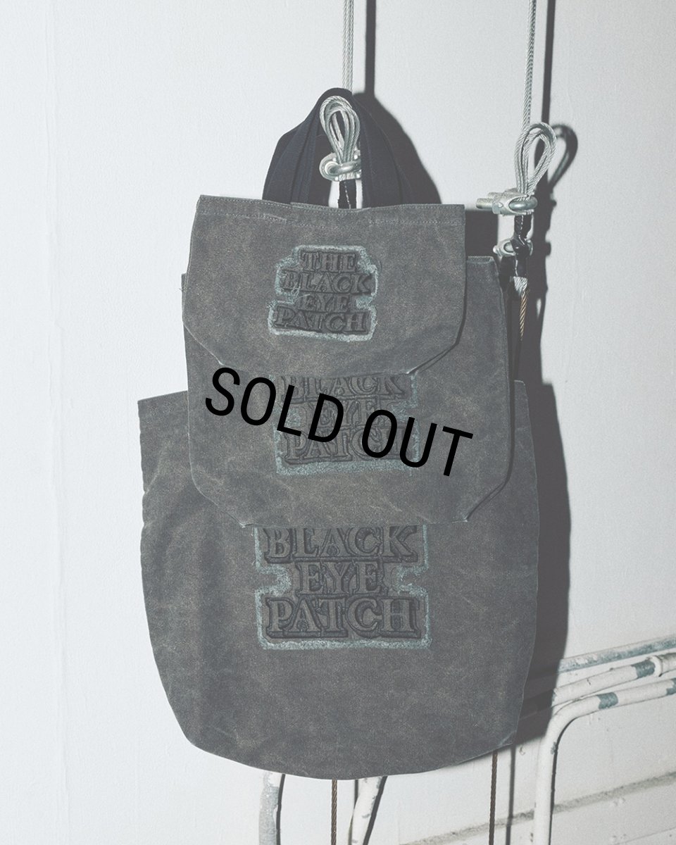画像4: BlackEyePatch/OG LABEL APPLIQUE SMALL TOTE（BLACK） (4)