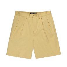 画像2: WACKO MARIA/SOLBIATI / DOUBLE PLEATED SHORT TROUSERS（YELLOW）［ツータックチノショーツ-26春夏］ (2)