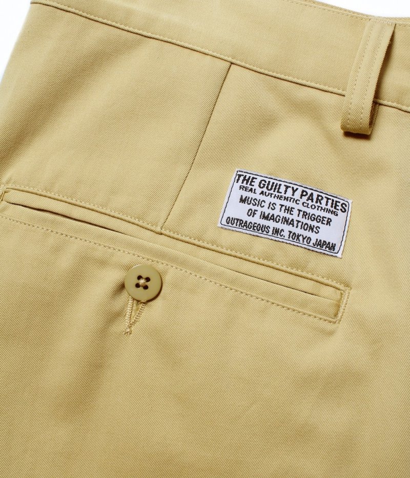 画像3: WACKO MARIA/SOLBIATI / DOUBLE PLEATED SHORT TROUSERS（YELLOW）［ツータックチノショーツ-26春夏］