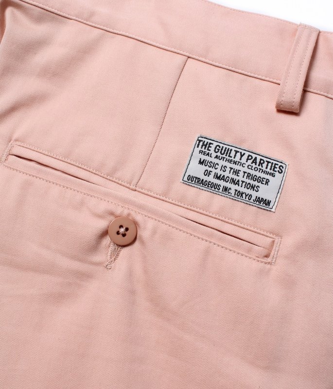 WACKO MARIA/SOLBIATI / DOUBLE PLEATED SHORT TROUSERS（PINK