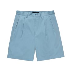 画像2: WACKO MARIA/SOLBIATI / DOUBLE PLEATED SHORT TROUSERS（BLUE）［ツータックチノショーツ-26春夏］ (2)