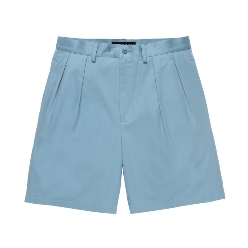 画像2: WACKO MARIA/SOLBIATI / DOUBLE PLEATED SHORT TROUSERS（BLUE）［ツータックチノショーツ-26春夏］