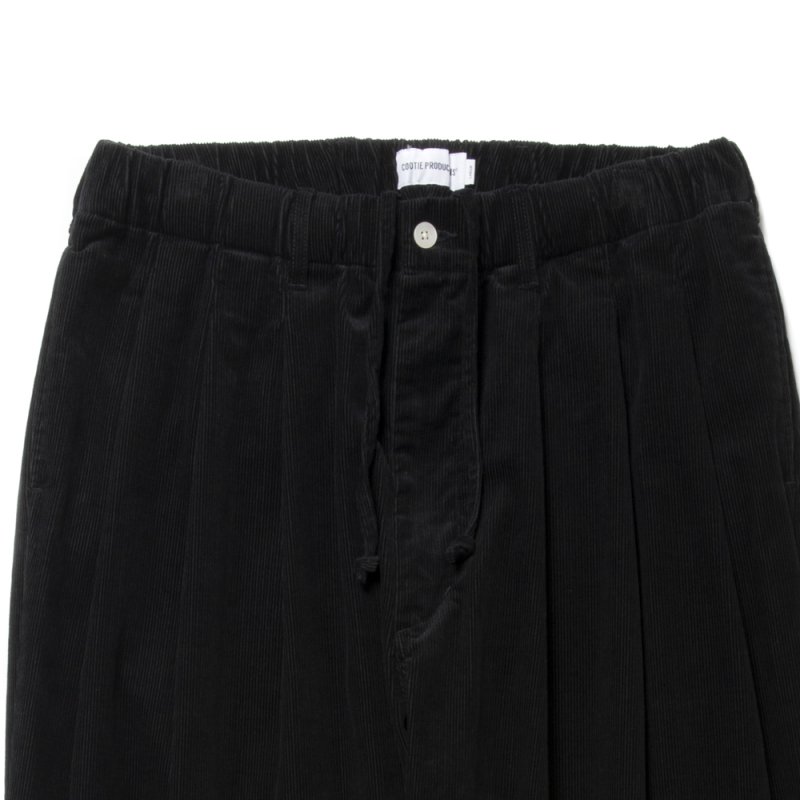 画像3: COOTIE PRODUCTIONS/Corduroy 3 Tuck Easy Trousers（Black）［コーデュロイ3タックイージーパンツ-24秋冬］