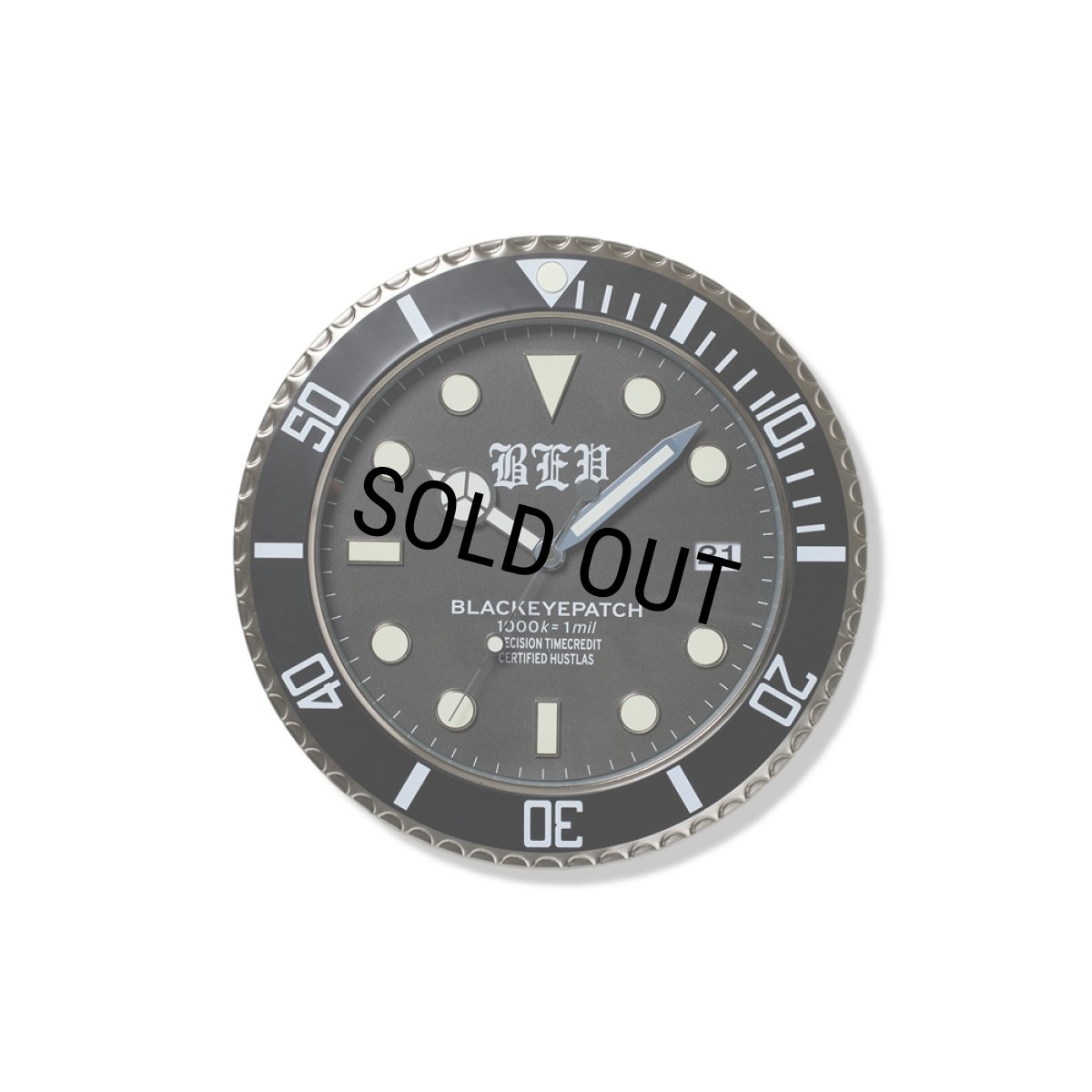 画像1: BlackEyePatch/OE DIAL WALL CLOCK（BLACK） (1)