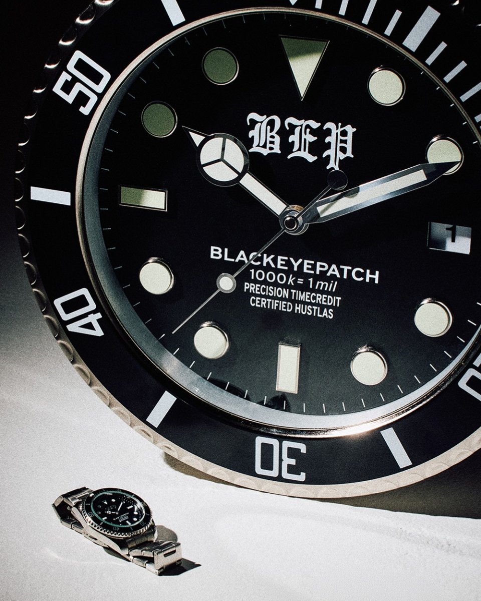 画像2: BlackEyePatch/OE DIAL WALL CLOCK（BLACK） (2)