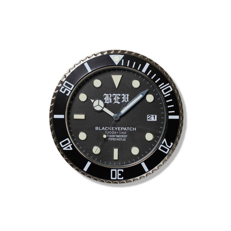 画像1: BlackEyePatch/OE DIAL WALL CLOCK（BLACK）