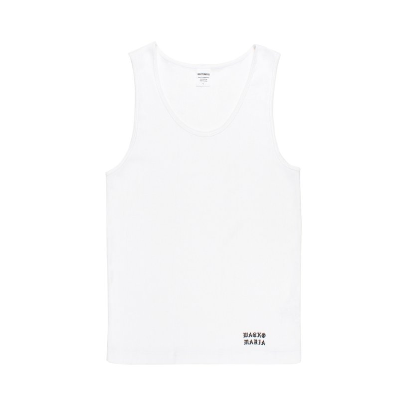 画像1: WACKO MARIA/TANK TOP（WHITE）［タンクトップ-26春夏］