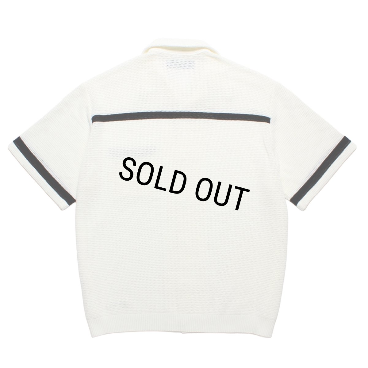 画像2: WACKO MARIA/KNIT OPEN COLLAR SHIRT（WHITE）［ニットオープンカラーシャツ-26春夏］ (2)