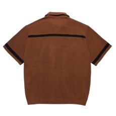 画像2: WACKO MARIA/KNIT OPEN COLLAR SHIRT（BROWN）［ニットオープンカラーシャツ-26春夏］ (2)