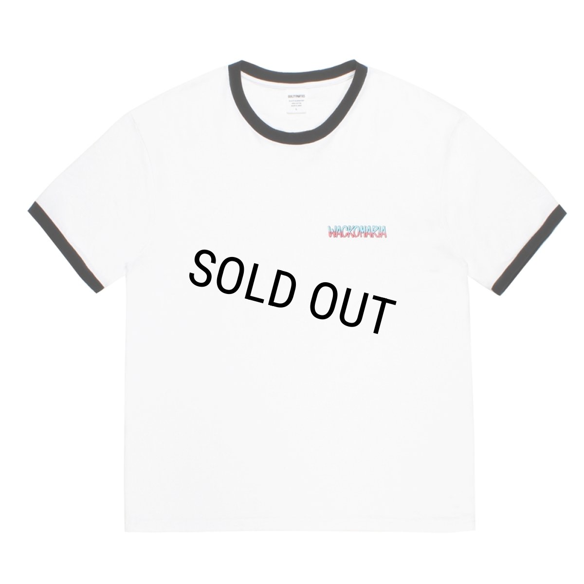 画像1: WACKO MARIA/RINGER T-SHIRT（WHITE/BLACK）［リンガーT-26春夏］ (1)