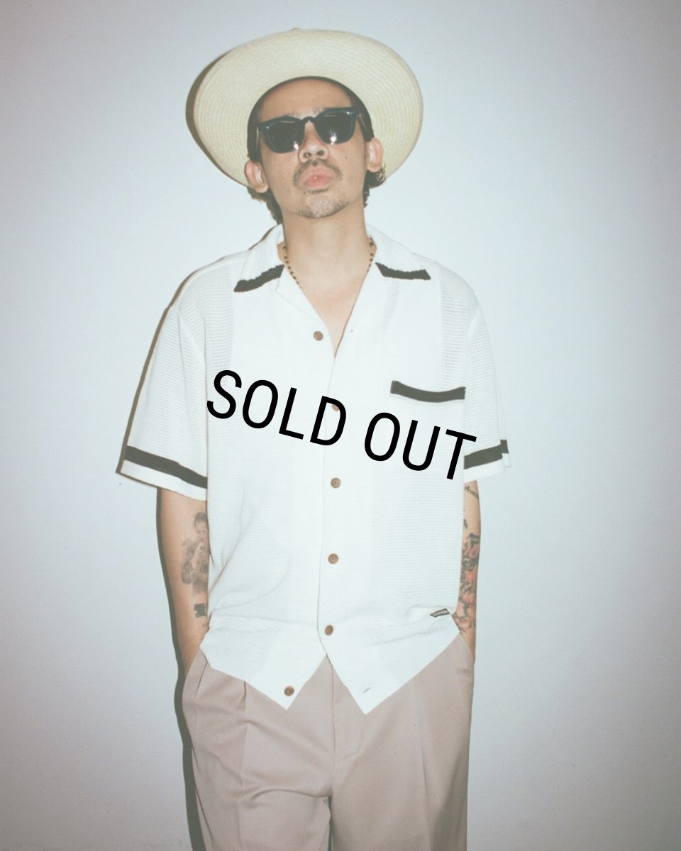 画像6: WACKO MARIA/KNIT OPEN COLLAR SHIRT（WHITE）［ニットオープンカラーシャツ-26春夏］ (6)