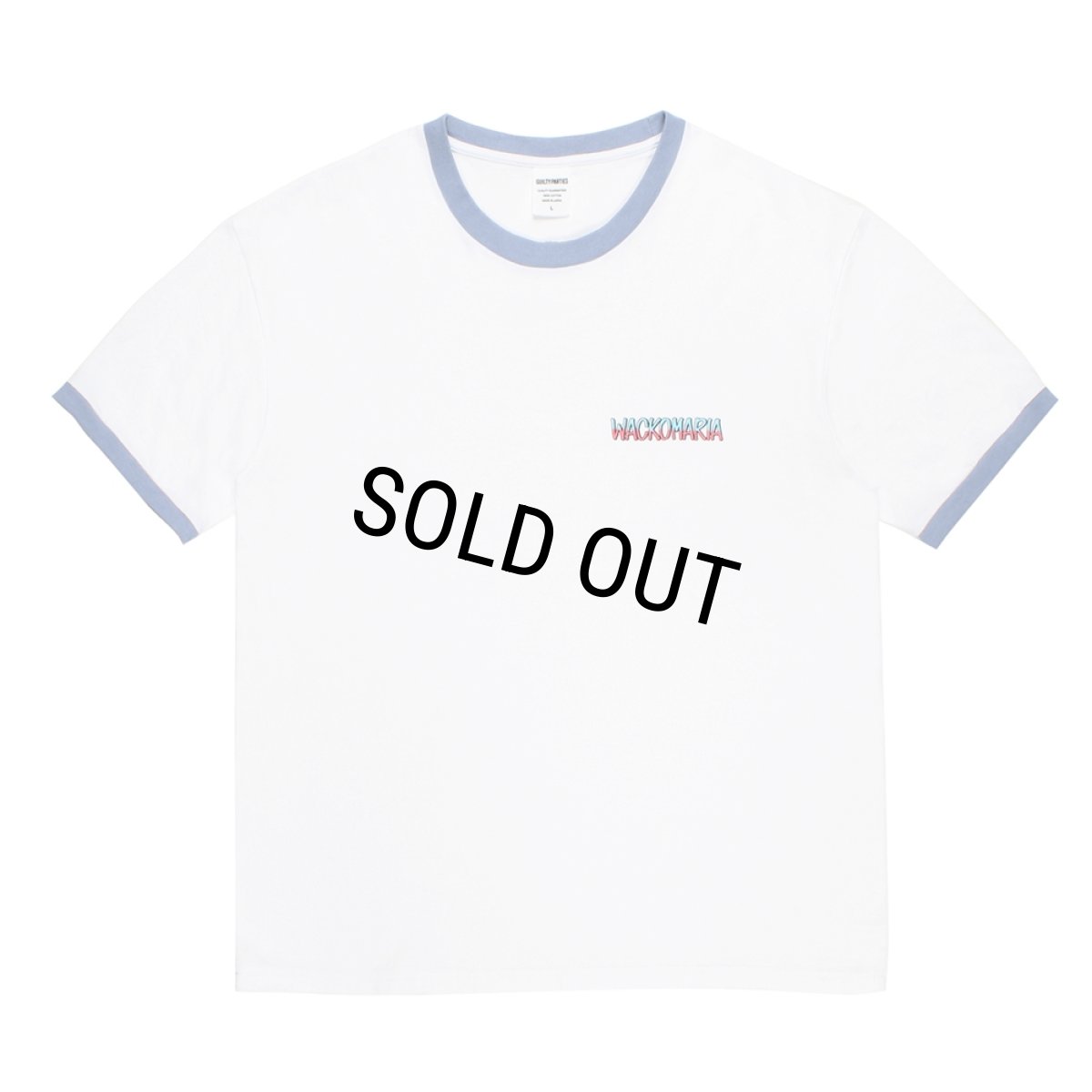 画像1: WACKO MARIA/RINGER T-SHIRT（WHITE/PURPLE）［リンガーT-26春夏］ (1)