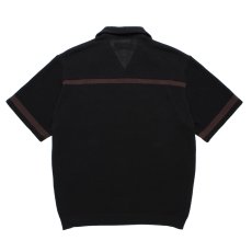 画像2: WACKO MARIA/KNIT OPEN COLLAR SHIRT（BLACK）［ニットオープンカラーシャツ-26春夏］ (2)