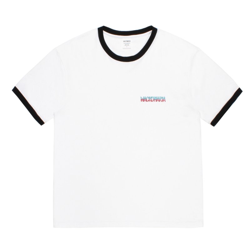 画像1: WACKO MARIA/RINGER T-SHIRT（WHITE/BLACK）［リンガーT-26春夏］