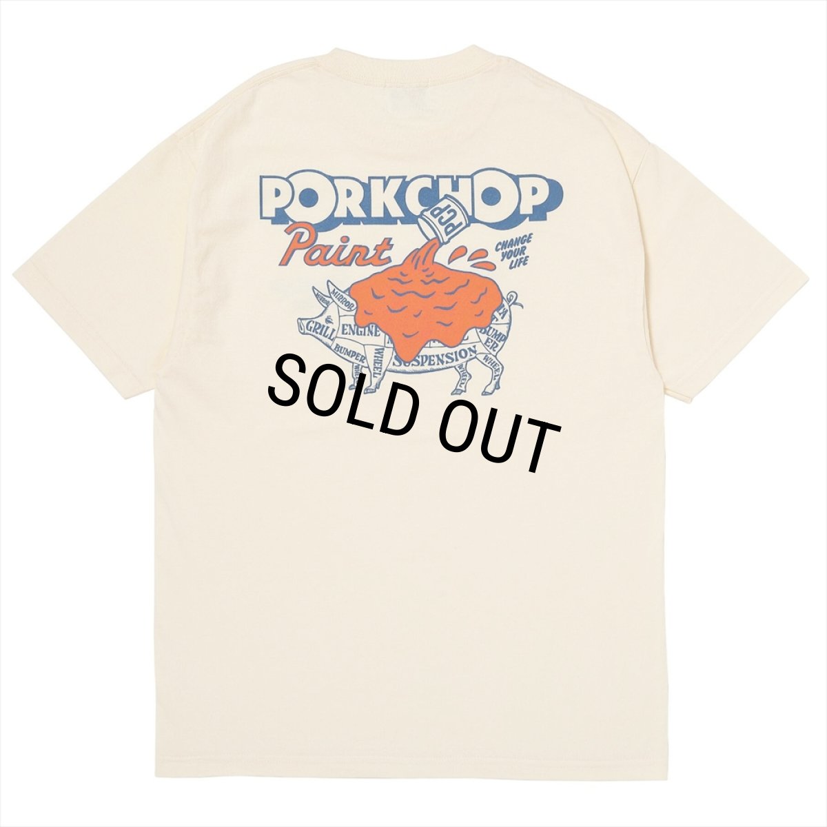 画像1: PORKCHOP/PCP PORK TEE（CREAM）［PCPポークT-26春夏］ (1)