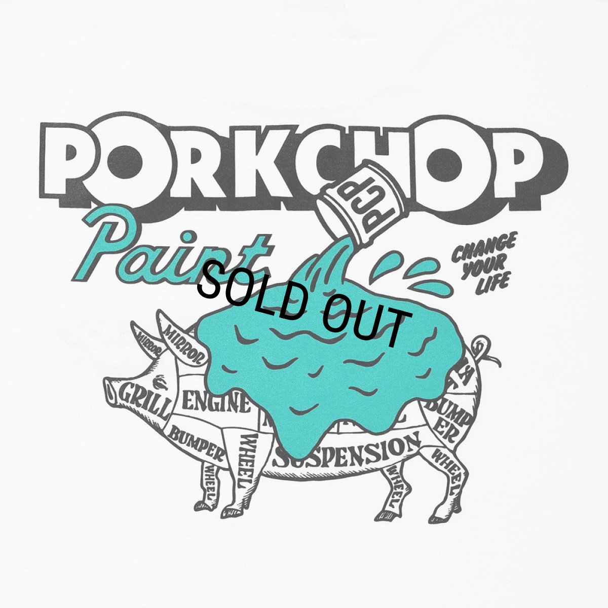 画像4: PORKCHOP/PCP PORK TEE（WHITE）［PCPポークT-26春夏］ (4)
