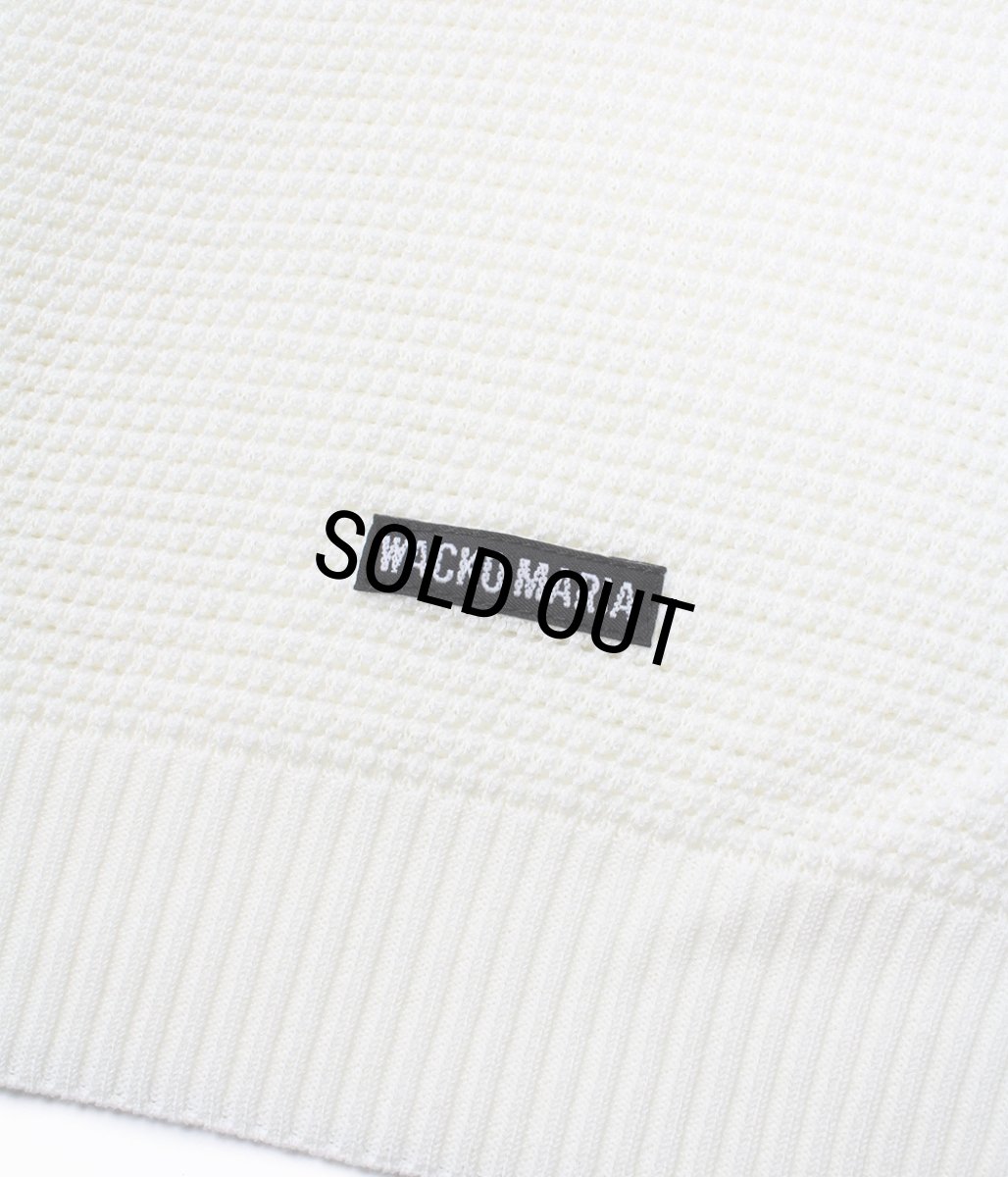 画像5: WACKO MARIA/KNIT OPEN COLLAR SHIRT（WHITE）［ニットオープンカラーシャツ-26春夏］ (5)