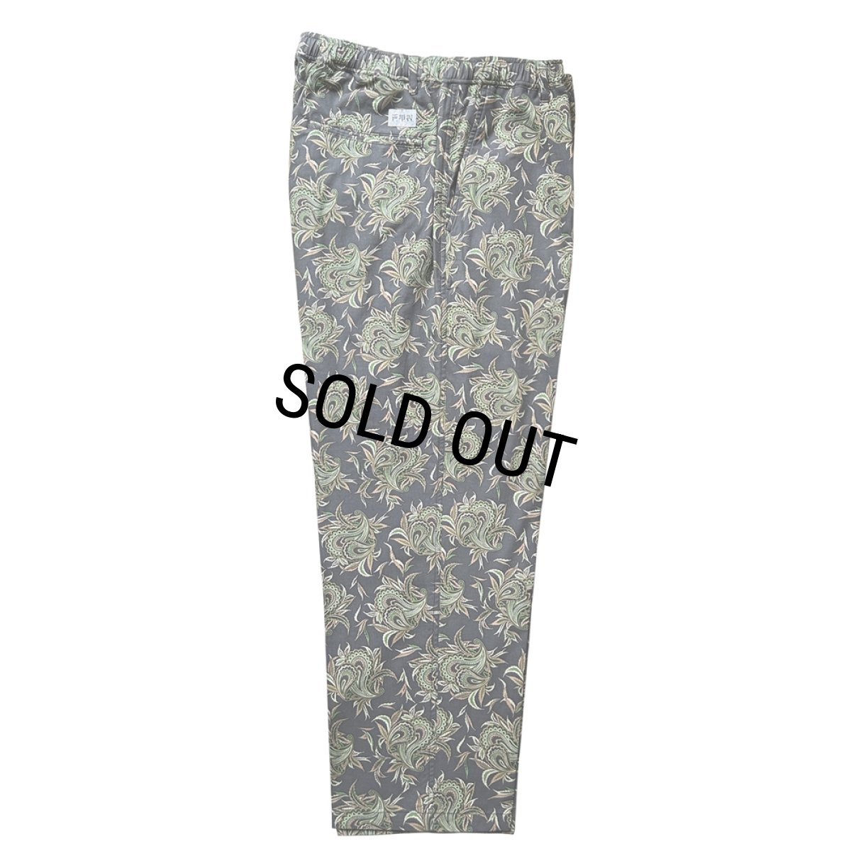 画像1: exodus brand/BUDS PAISLEY EASY PANTS（CHARCOAL）［バッズペイズリーイージーパンツ-26春夏］ (1)