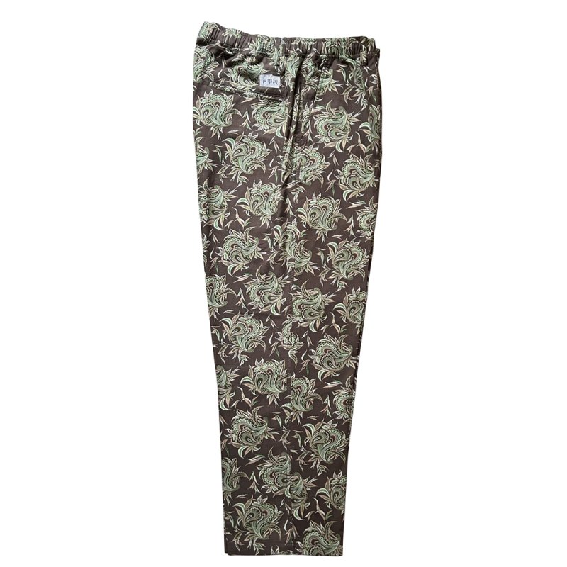 画像1: exodus brand/BUDS PAISLEY EASY PANTS（BROWN）［バッズペイズリーイージーパンツ-26春夏］