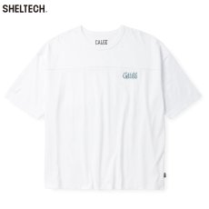 画像1: CALEE/×SHELTECH LOGO FOOT BALL TEE ＜A TYPE＞（WHITE）［フットボールT-26春夏］ (1)