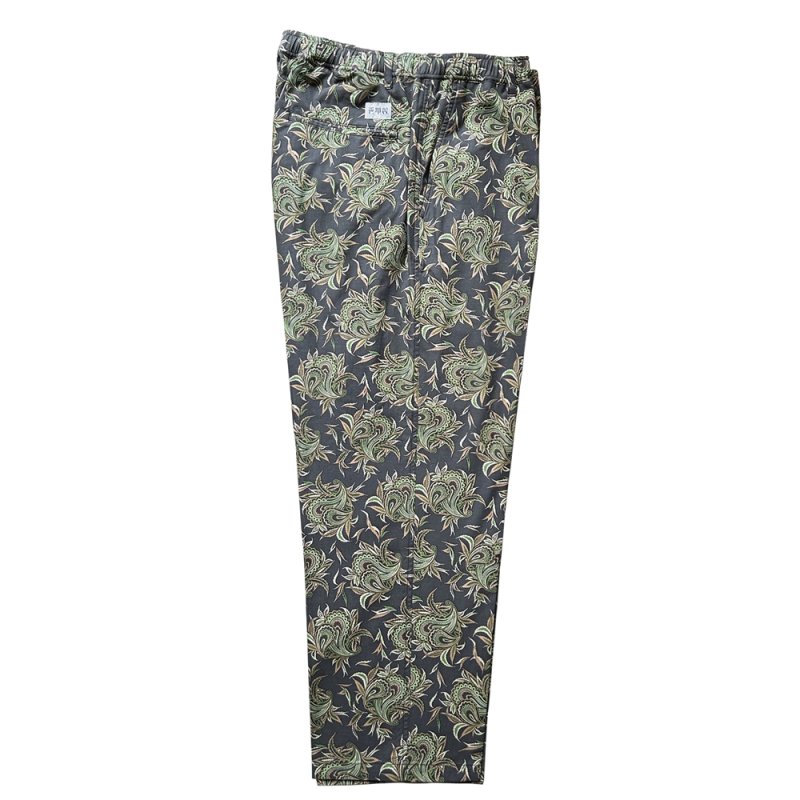 画像1: exodus brand/BUDS PAISLEY EASY PANTS（CHARCOAL）［バッズペイズリーイージーパンツ-26春夏］