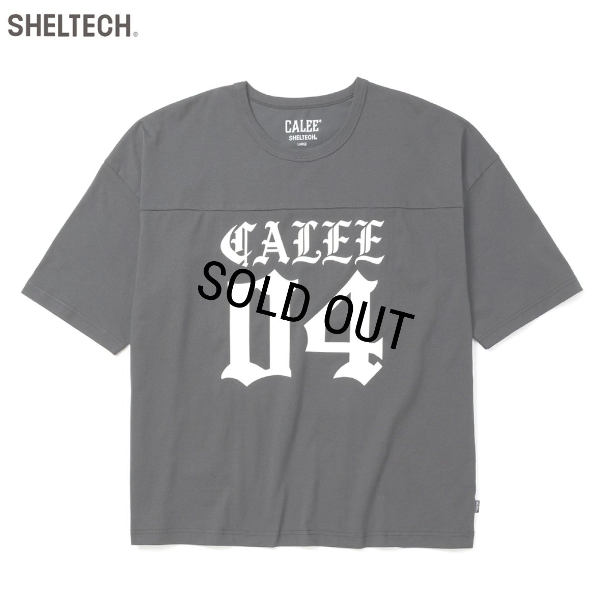 画像1: CALEE/×SHELTECH LOGO FOOT BALL TEE ＜B TYPE＞（BLACK）［フットボールT-26春夏］ (1)