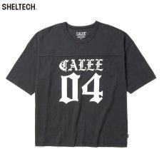 画像1: CALEE/×SHELTECH LOGO FOOT BALL TEE ＜B TYPE＞（BLACK）［フットボールT-26春夏］ (1)