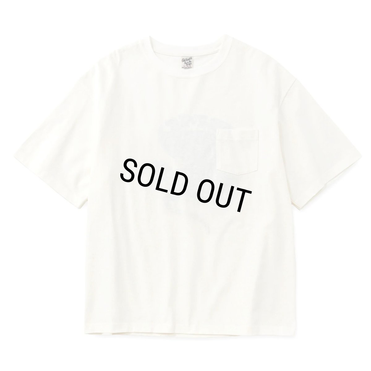 画像2: CALEE/VINTAGE TYPE SNAKE LOGO POCKET TEE ＜NATURALLY PAINT DESIGN＞（WHITE）［プリントポケT-26春夏］ (2)