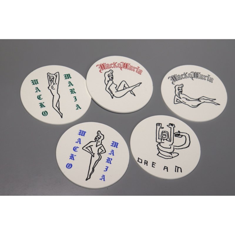 画像1: WACKO MARIA/PAPER COASTER SET（SET OF 5）（ONE）［ペーパーコースターセット-26春夏］