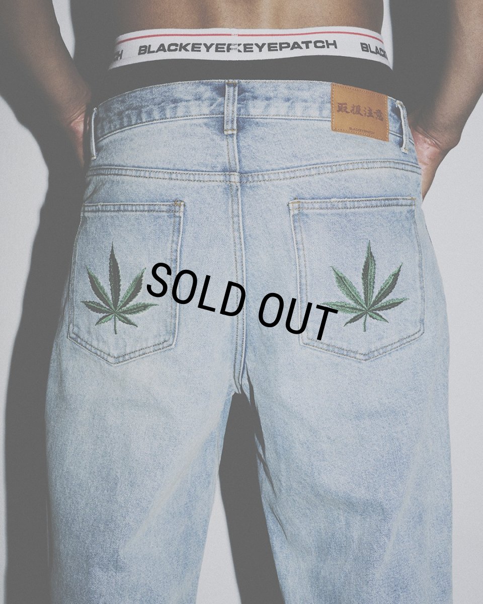 画像3: BlackEyePatch/WEED ICON BAGGY JEANS（INDIGO） (3)